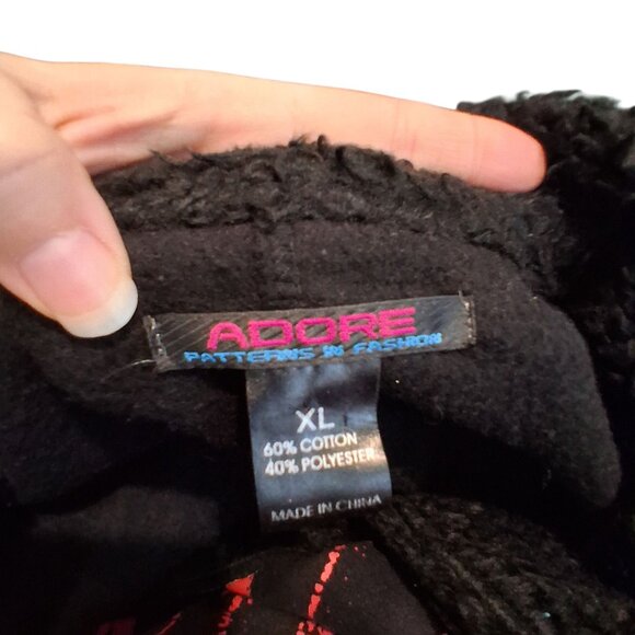 Adore coat jacket womens XL faux leather shearling black art to wear artsy - Picture 2 of 7